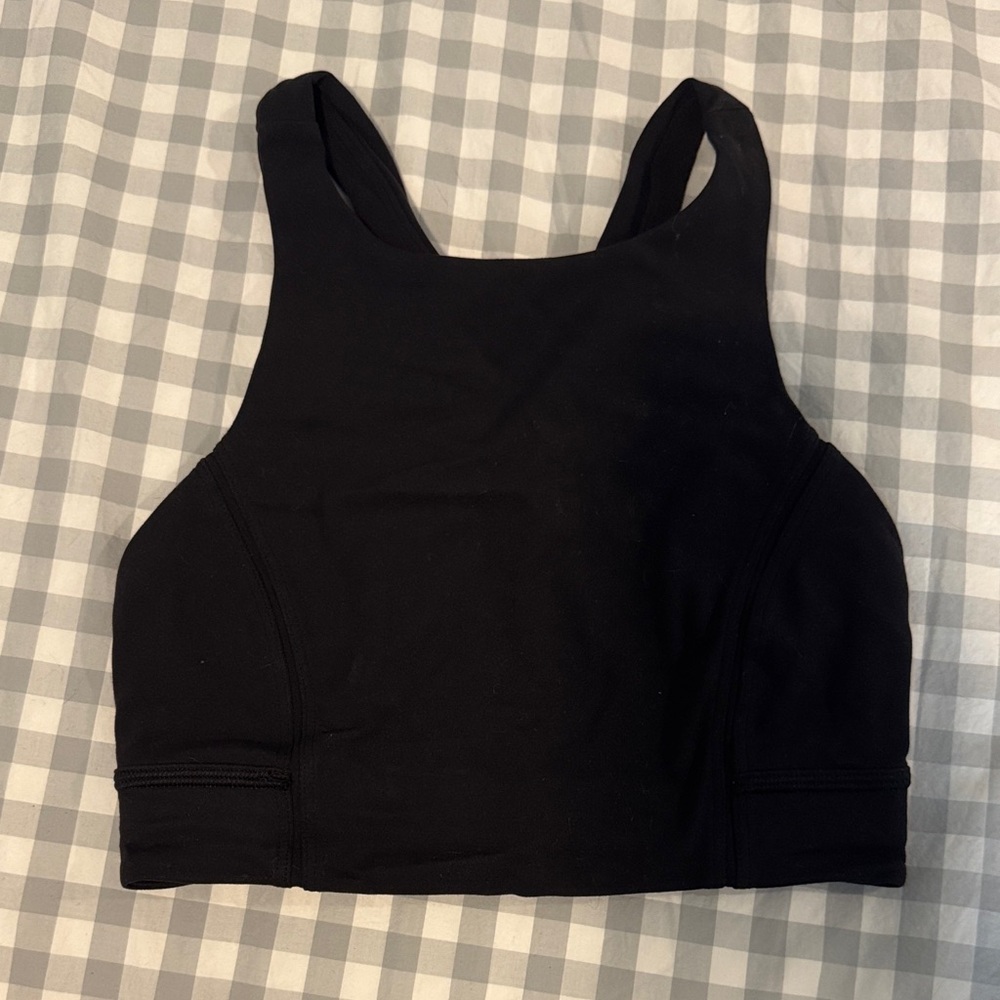 Lululemon high neck sports bra, black size 2